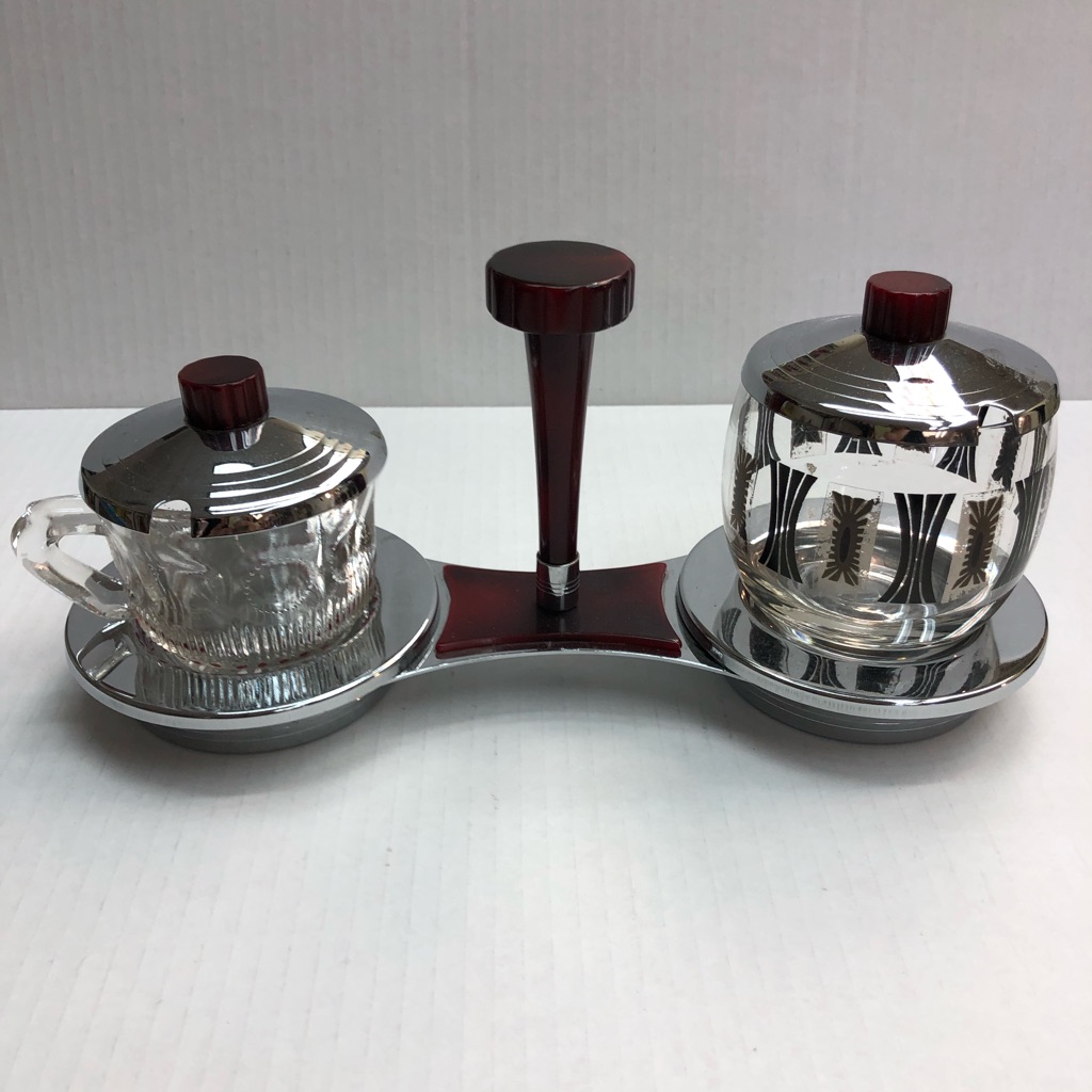 Vintage Bakelite Glassware Tray Set
